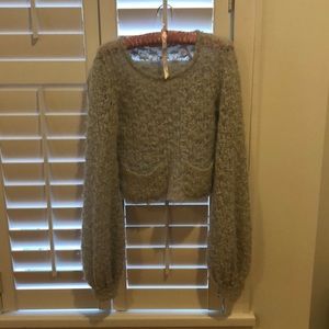 Mint green cropped chloe sweater size s